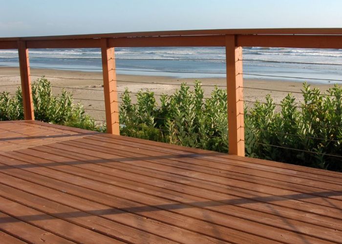 Garapa is used in outdoor decking, pool areas, and more
